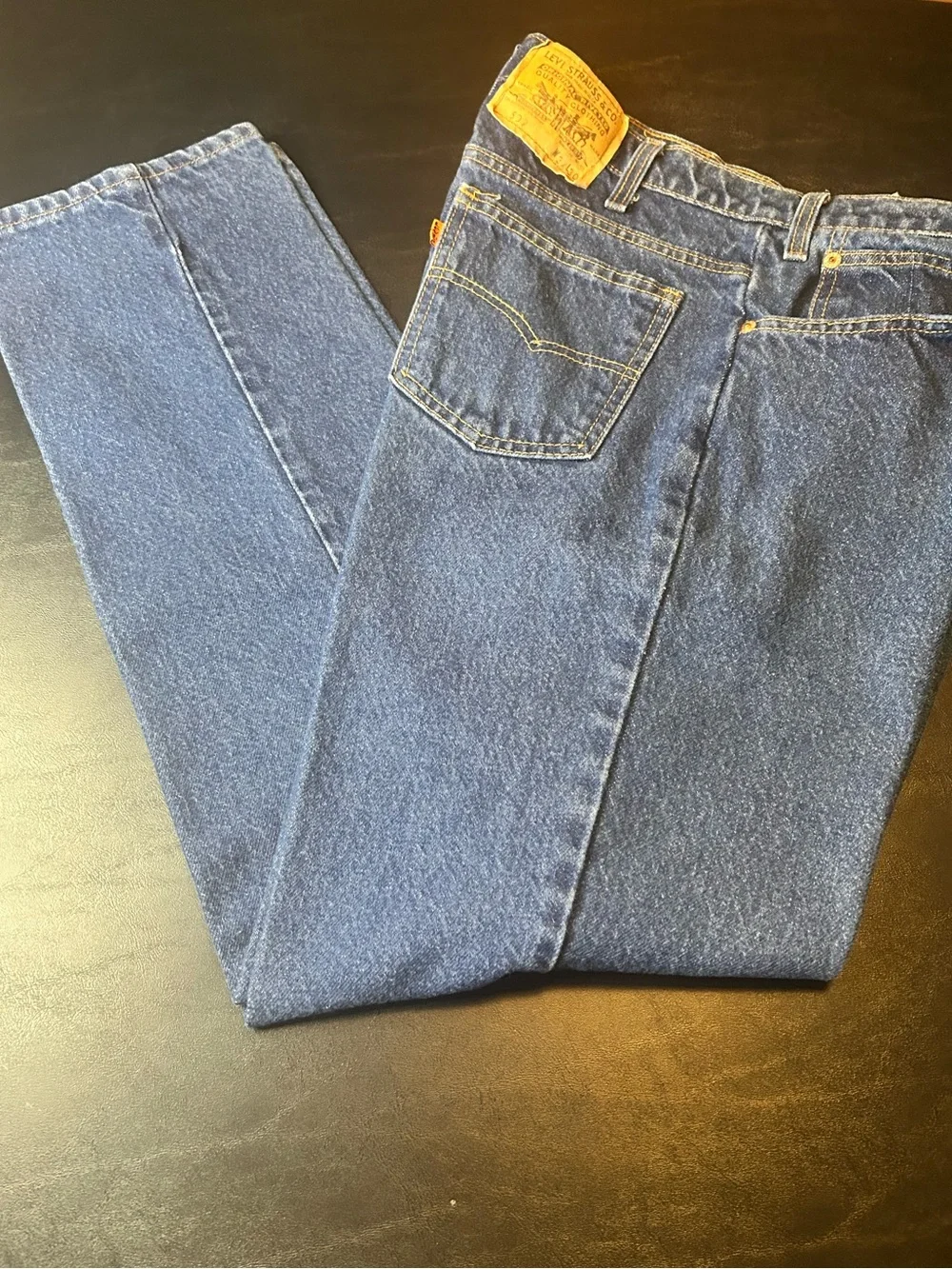 Vintage Levi’s 509 Made in USA Jeans Men 34x30 Blue Denim 100% Cotton Orange Tab